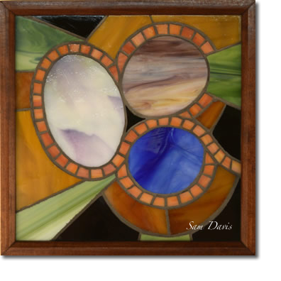 "Opaque glass mosaic tile piece: "Brubeck Reflect" by Sam Davis, 2016."