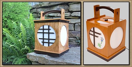 Variations on the box lamp design: Equality and Gratitude lamps.